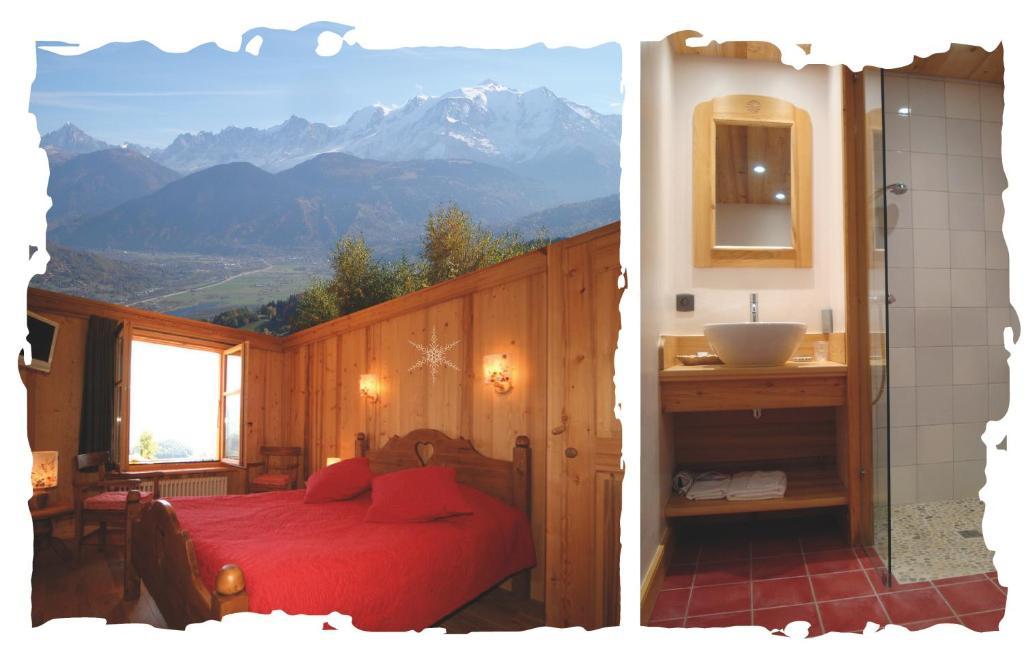 הוילה סלאנש La Joubarbe Au Balcon Du Mont-Blanc חדר תמונה