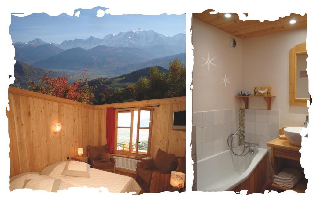 הוילה סלאנש La Joubarbe Au Balcon Du Mont-Blanc חדר תמונה