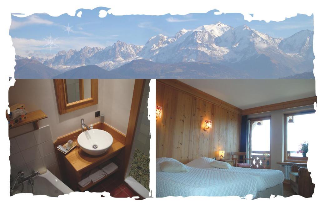 הוילה סלאנש La Joubarbe Au Balcon Du Mont-Blanc חדר תמונה